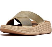 FitFlop Femmes Sandales F-Mode Espadrille Leather Flatform Cross Slides IV5 EUR 37