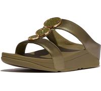 FitFlop Femmes Sandales Halo Bead-Circle Metallic H-Bar Slides HJ2 EUR 40