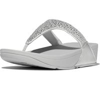Fitflop Femme Lulu Crystal-Mix Toe-Post Sandals, Argenté, 39 EU