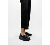 FitFlop FitFlop Black F-Luma Square Chain Leather Demi Wedge Loafers Black EU 36 (UK 3)