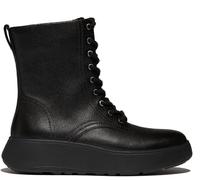 FitFlop FitFlop Black F-Mode Stitch Warm Thumb Leather Lace Ankle Boots