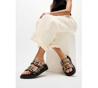 FitFlop FitFlop Black Gen-FF Buckle Graphic Weave Two Bar Slides