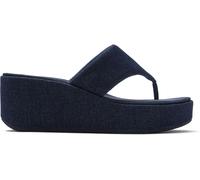 FitFlop FitFlop Blue Platfforms Denim Wedge Toe-Post Sandals