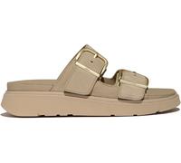 FitFlop FitFlop Brown Gen-FF Buckle Two Bar Suede Slides