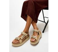 FitFlop FitFlop Brown Gen-FF Max Ultra-Jewel Leather Back-Strap Sandals