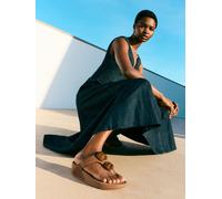 FitFlop FitFlop Brown Lulu Marbled Stone Toe Post Sandals