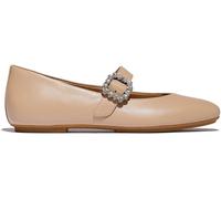 FitFlop FitFlop Cream Delicato Crystal Buckle Leather Mary Janes Shoes Cream EU 41 (UK 7)