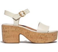 FitFlop FitFlop Cream Platfforms Leather Cork Heeled Ankle-Strap Sandals