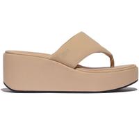 FitFlop FitFlop Cream Platfforms Wedge Toe Post Sandals