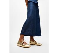 FitFlop FitFlop Gold Delicato Leather Mary Jane Shoes Gold EU 37 (UK 4)