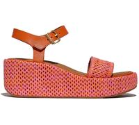 FitFlop FitFlop Orange Platforms Woven Compensées Ankle Strap Sandales