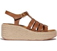FitFlop FitFlop Platfforms Leather Fisherman Wedge Brown Sandals