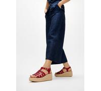 FitFlop FitFlop Red Platfforms Espadr Leather Fisherman Wedge Sandals