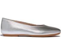 FitFlop FitFlop Silver Delicato High-Cut Soft-Leather Ballet Flats Silver EU 38 (UK 5)