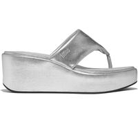 FitFlop FitFlop Silver Platfforms Wedge Toe-Post Sandals