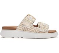 FitFlop FitFlop White Gen-FF Buckle Graphic Weave Two Bar Slides