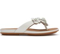 FitFlop FitFlop White Gracie Flower Leather Flip-Flops
