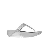 Fitflop Women's Lulu Crystal-Mix Toe-Post Sandals, Argenté., 40 EU