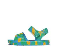 Fitflop Garçon Unisex Kinder Iqushion Kids Toddler Leaf-Print Erg. B/S Sandals, Bleu Plage, 25 EU