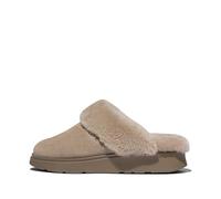 Fitflop Gen-ff Pantoufles en daim à col en peau de mouton pour femme, taupe, 36 EU