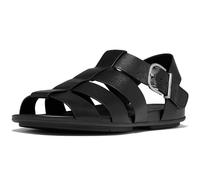 Fitflop Gracie Sandales de pêcheur en cuir pour femme, noir, 40 EU, Noir, 41 EU