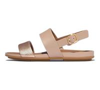 FitFlop Gracie Sandales compensées en cuir à paillettes pour femme, Beige classique, 39 EU
