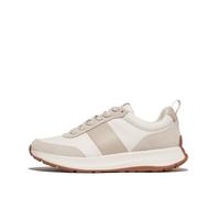 Fitflop Homme F-Mode Flow Mens Fabric/Suede/Leather Sneakers Basket, Beige, 42 EU Large