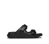 Fitflop Homme F-Mode Go Mens Adjustable Two-Bar Slides Sandale Glissante, Tout Noir, 43 EU
