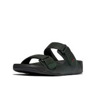 Fitflop Homme Gogh MOC Slide in Leather Sandale Glissante, Vert Profond, 39.5 EU Large