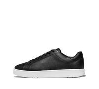 Fitflop Homme Rally II Mens Tumbled-Leather Sneakers Basket, Noir, 43 EU