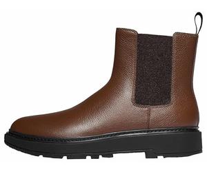 Fitflop Homme Skandi Mens Tumbled-Leather Chelsea Boots Bottine, Mokka, 45 EU