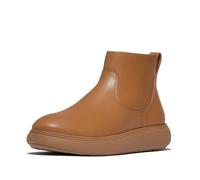 Fitflop iQ-COMFF Bottines en cuir avec fermeture éclair pour femme Marron désert Taille 37 EU, Beige sable, 37.5 EU