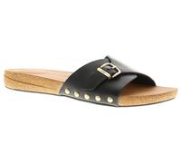 Fitflop Iqushion Adjustable Buckle Leather Slides Noir EU 38 Femme