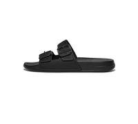 Fitflop Iqushion Sandales irisées à deux barres pour femme, tout noir, 36 EU