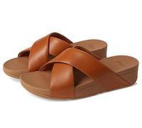 Fitflop Lulu Cross Slide-Leather, Sandales Bout Ouvert Femme, Beige (Ss18 Light Tan 592), 38 EU