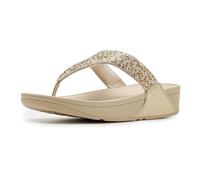 Fitflop LULU Crystal-Mix Sandales métalliques à tige d'orteil pour femme, Platino, 41 EU, Platino, 42 EU