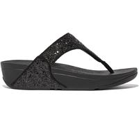 Fitflop Femme Lulu Toe-Thongs Sandales Bout Ouvert, Noir (Black Glitter 339), 37 EU