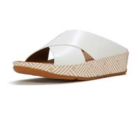 Fitflop Lulu Lux Sandales en cuir tissé graphique pour femme Blanc, blanc, 37 EU