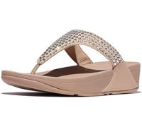 FitFlop Lulu Maxi-Crystal Sandales compensées pour femme, Beige classique, 41 EU