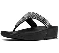 FitFlop Lulu Maxi-Crystal Sandales compensées pour femme, noir, 41 EU