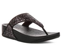 Fitflop Lulu Multi Tonal Glitter Slip On Sandales Femme Noir Brillant EU 36-42