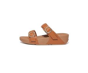 Fitflop Lulu Sandales à enfiler réglables en cuir pour femme, bronzage clair, 41 EU