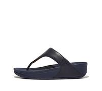Fitflop Sandales compensées Lulu en cuir à tige d'orteil femme Bleu foncé 38 EU