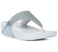 Fitflop Lulu Shimmerlux Confort Slide Sandale Femme En Bleu Clair UK 3 - 8