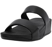 Fitflop Lulu Slide Leather, Schiebe-Sandalen Femme, Schwarz, 43 EU