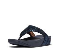 Fitflop Lulu Toe Post - Glitter, Sandales Bout ouvert femme, Bleu (Midnight Navy 399), 41 EU