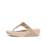 Fitflop Femme Lulu Glitter Toe-Thongs Tongues, Platino, 42 EU