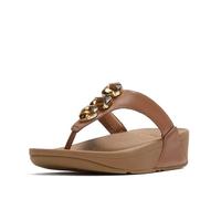 Fitflop Lulu Ultra-Jewel Toe-Post PU Sandales Femme Deep Tan, peau, 39 EU