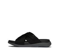 Fitflop Men's F-Mode Go Webbing Strappy Slides Sandal, Mélange noir, 42 EU