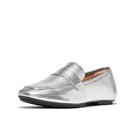 FitFlop Mocassins Delicato en cuir souple pour femme, Argenté, 36 EU